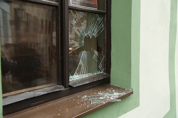 A2B Glass are able to board up broken windows while they are being repaired in Whitton.